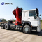 공장 가격 Sinotruk HOWO 6x4 트랙터 트럭 10톤 접는 크레인