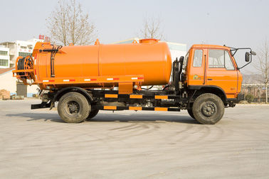 흡입 266 마력은 하수 오물 6 바퀴 폐기물처분 트럭 주황색 탱크 몸 3-30m ³를 나릅니다