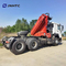 공장 가격 Sinotruk HOWO 6x4 트랙터 트럭 10톤 접는 크레인