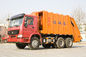 6X4 안전 16m3 큰 적재 능력을 가진 강철 쓰레기 쓰레기 압축 분쇄기 트럭