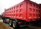 8×4 371HP 덤프 트럭은 32 톤 30CBM 하치장 상자 백색 빨간 노란 색깔을 적재합니다