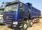 유로 2 371HP 무거운 짐 트럭 8x4 12 타이어 정면 드는 HOWO 팁 주는 사람 트럭