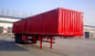 빨강 3 차축 반 트레일러 Steel Box 밴 Trailer 40 톤 최대 탑재량 반 트레일러