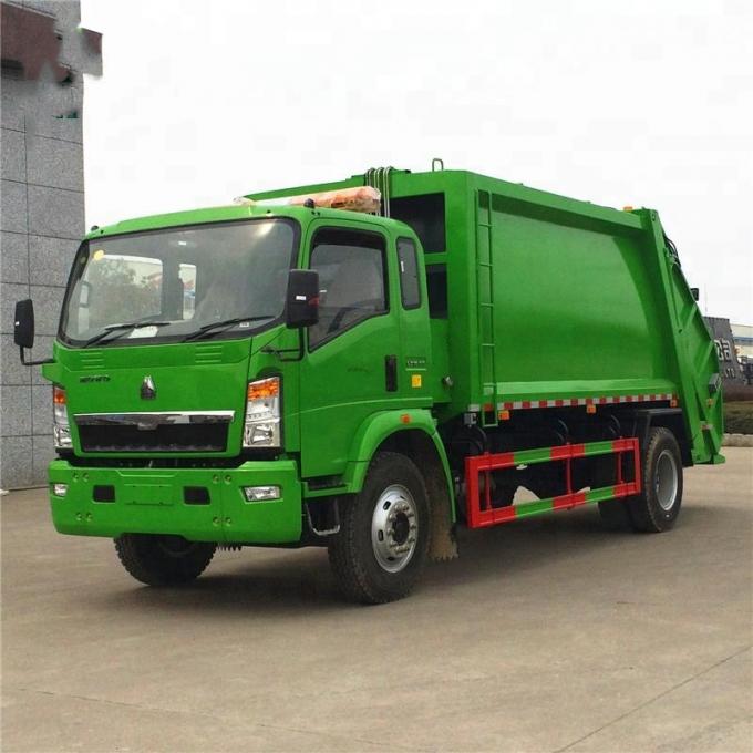 HOWO 4X2 8m3 쓰레기 압축기 트럭  / 5 톤 압축된 쓰레기차